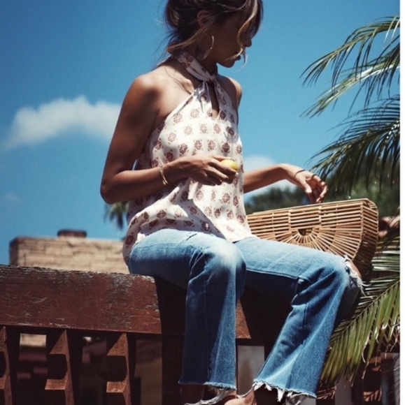 Sincerely Jules Nala halter twist tie neck top - Picture 2 of 8